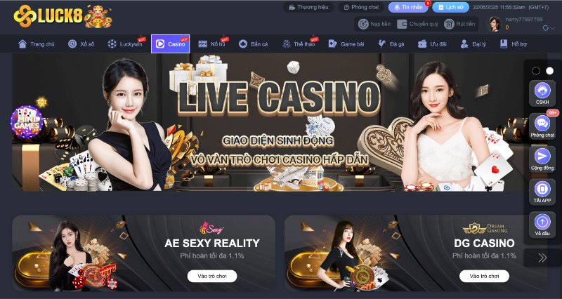 Chuyên mục livecasino như đưa người chơi đến bàn cược đẳng cấp