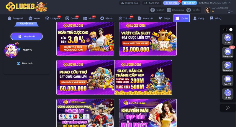 Cập nhật những khuyến mãi hot tại Luck8 cho hội viên